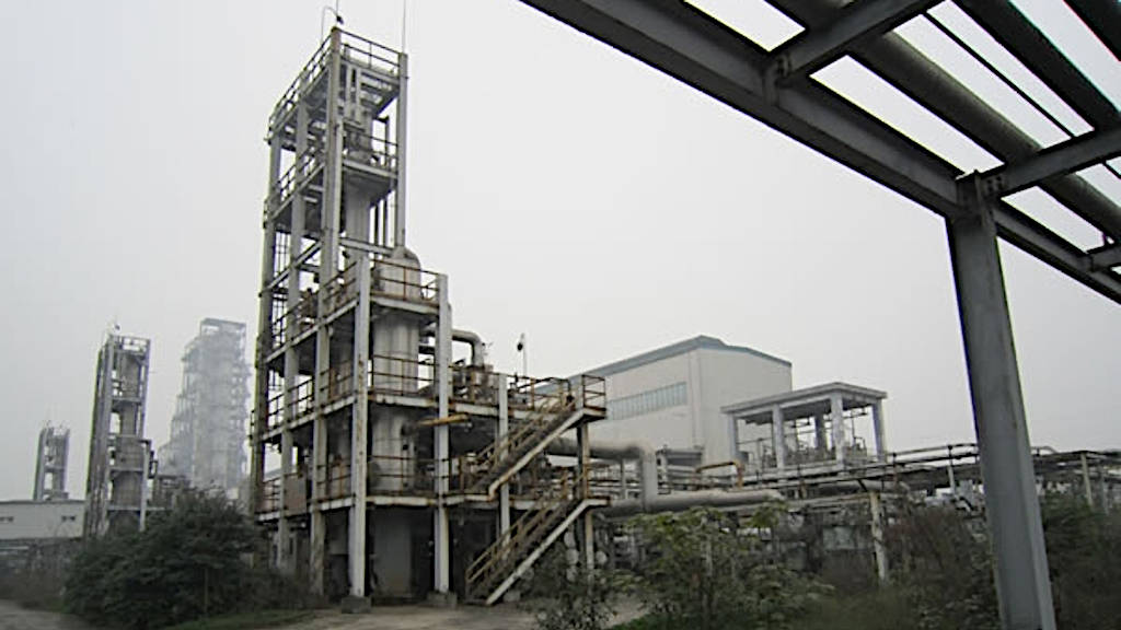 Defunct polysilicon plant of Sichuan Xinguang Silicon Technology Co., Ltd. in Leshan, Sichuan province (China)